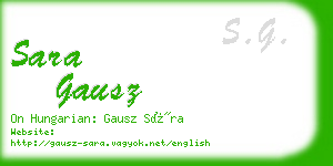 sara gausz business card